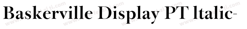 Baskerville Display PT ltalic字体转换